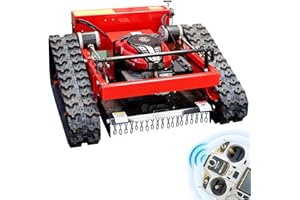 OKVEQUIP Remote Controlled Lawn Mower 45° Slope Capability, 196cc Engine Grass Cutting Machine for Garden Lawns Green Belts Orchards USA Stock