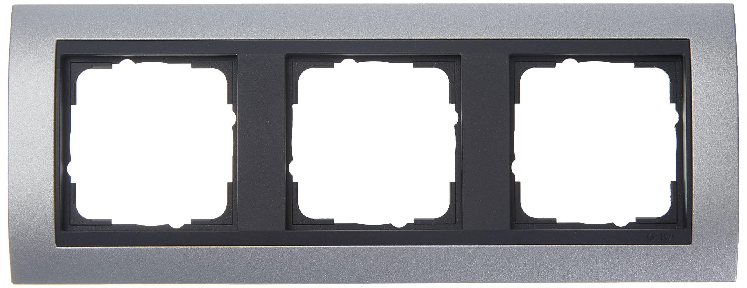 GIRA 021306 Abdeckrahmen 3fach für anthracite Event Faceplate Farbe Alu