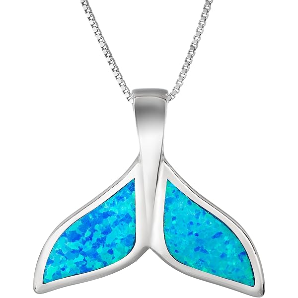 Amazon.com: Aloha Jewelry Co. 925 Sterling Silver Opal Whale