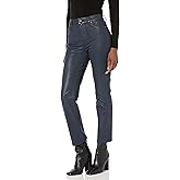 PAIGE Women's Cindy High Rise Straight Leg Transced Denim in Royal Luxe Coating