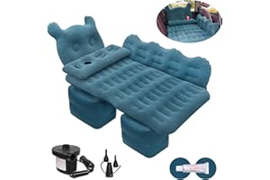 Car Air Mattress,SUV Air Mattress, SUV Inflatable Car Bed for Back Seat Sleepping, with Pillows & Fill Piers, Thickened Flock