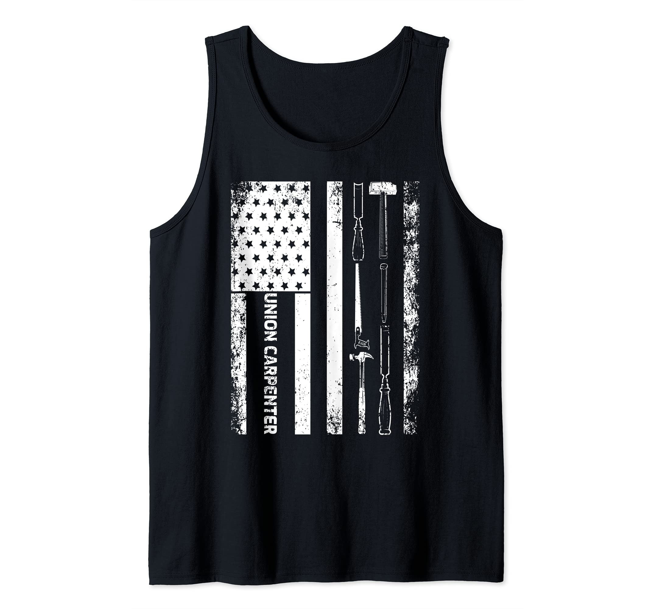 Vintage USA American Flag Union Carpenter Tank Top
