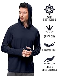 Hoodies for Men Rash Guard UPF 50 Sun Protection UV