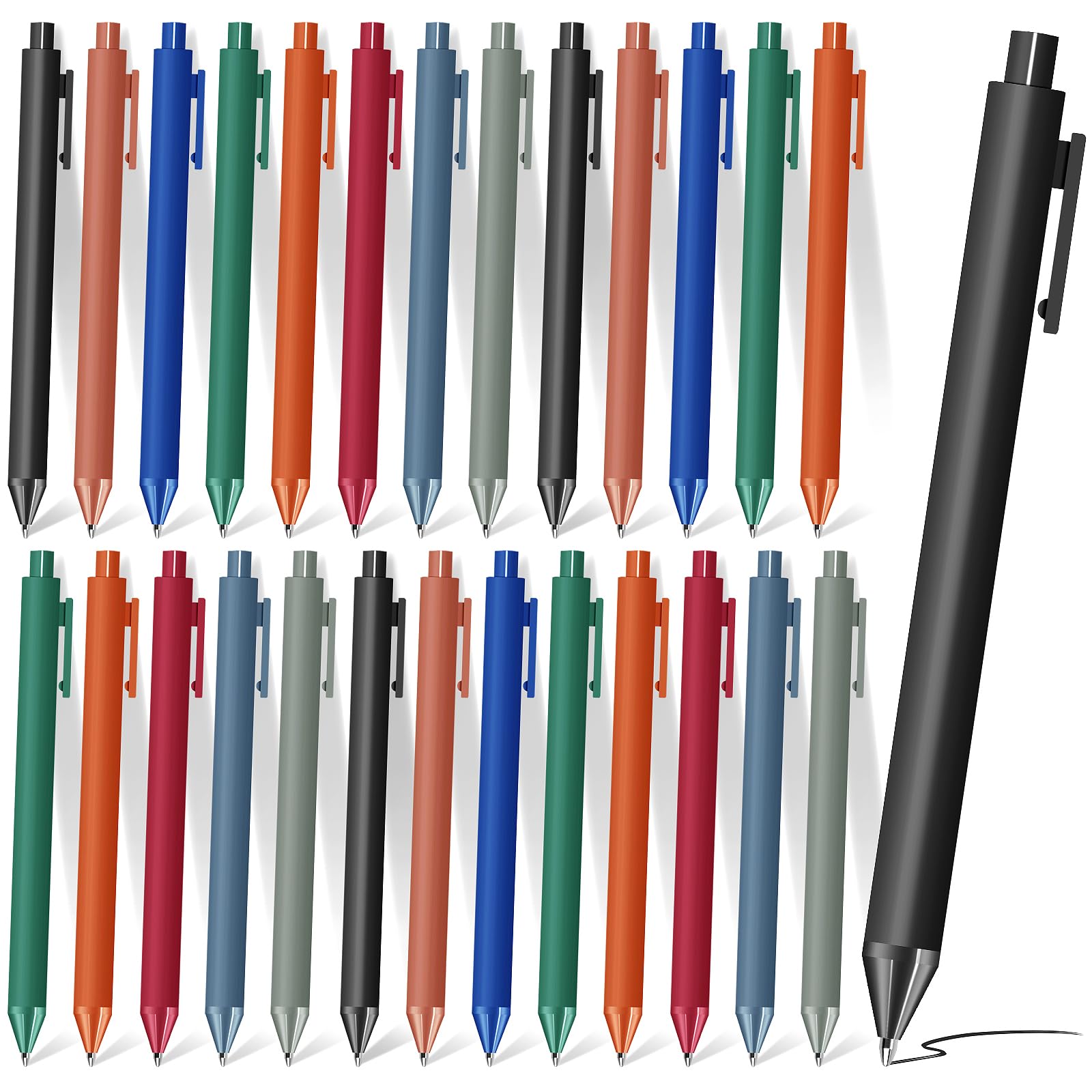 Photo 1 of 120 Pcs Ballpoint Pens Bulk Retractable Comfortable Writing Pens for Baby Shower Cute Back to School Supplies in Medium Point 1.0 mm for Office Teacher Student Bridal (Dark Vintage)