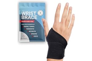 Dr. Arthritis Essentials Wrist Brace, Adjustable Wrist Wraps for Stability & Comfort, Neoprene & Nylon Hand Brace for Work, S