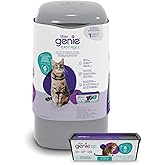 Litter Genie Easy Roll Pail | Cat Litter Box Waste Disposal System for Odor Control | Includes 1 roll of 24 Easy Tear-Off Bag