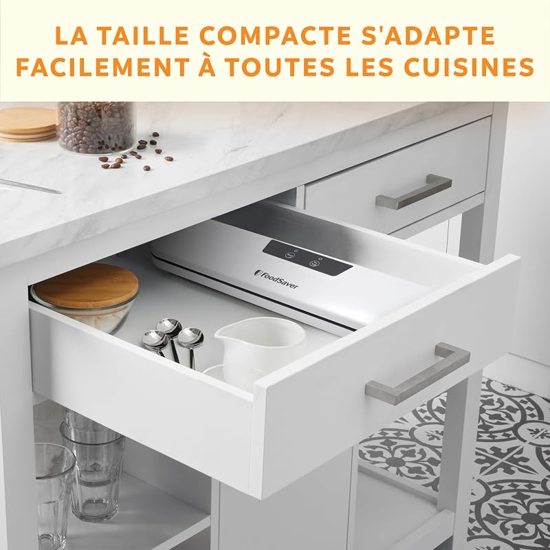 Everyday Machine Sous Vide Alimentaire | Conserve la fraîcheur de vos aliments | Appareil de mise sous vide avec design compact | Avec 5 sacs d'emballage sous vide (0,94L & 3,78L) | VS0290X — photo 3 sur 7
