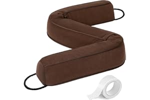Comfyanno 38” Weighted Under Door Draft Stopper, Fits Front, Bedroom, Interior Door, Easy to Install, Block Cold Air Draft from Bottom Door, 2.2lb, Fits Door Gap up to 3”, Brown