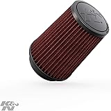 K&N Universal Clamp-On Engine Air Filter: Washable and Reusable: Round Tapered; 3 in (76 mm) Flange ID; 5.75 in (146 mm) Height; 4.5 in (114 mm) Base; 3.5 in (89 mm) Top , RU-5111