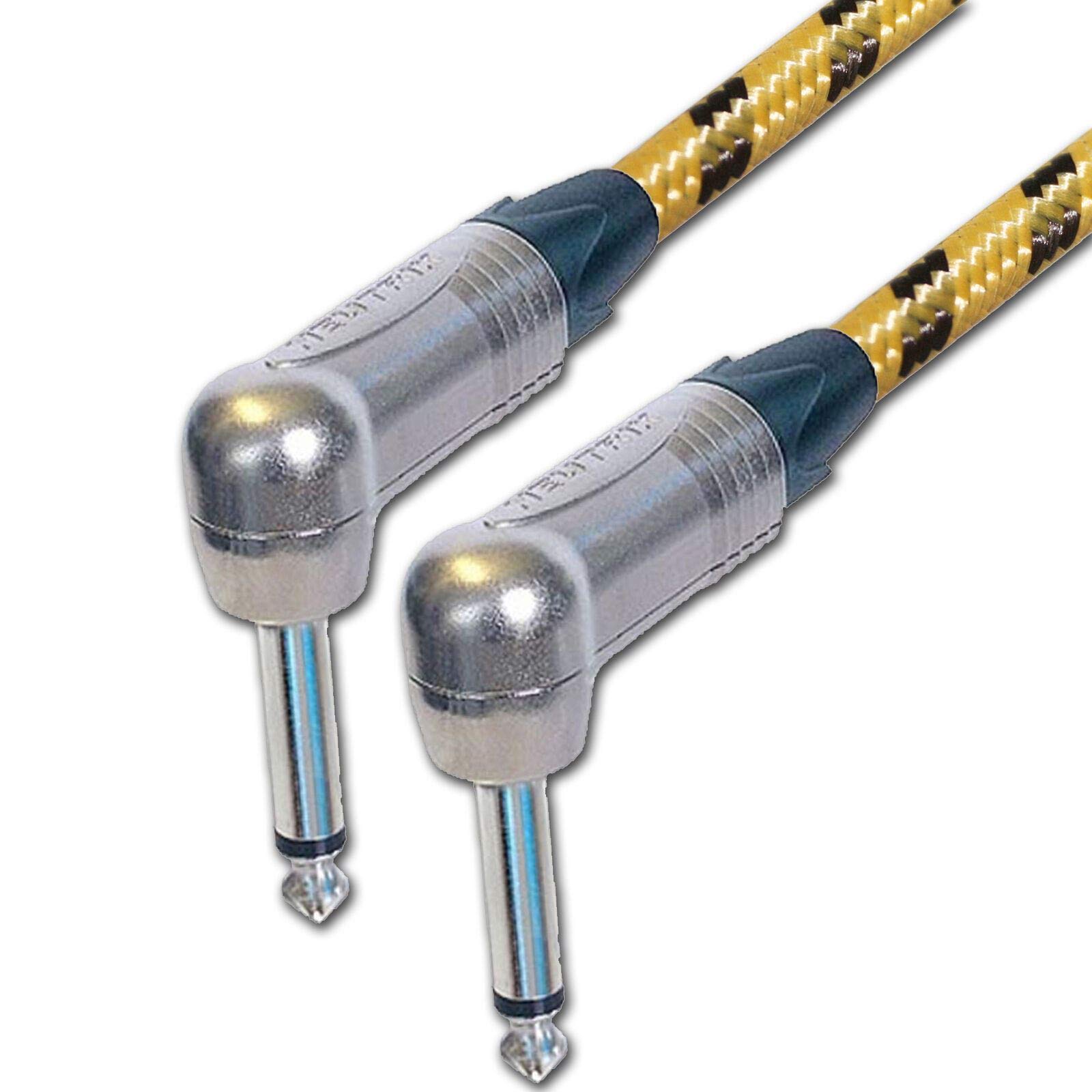 Designacable 1m Custom Length Vintage Silver Solder Right Angle FX Patch Lead Cable