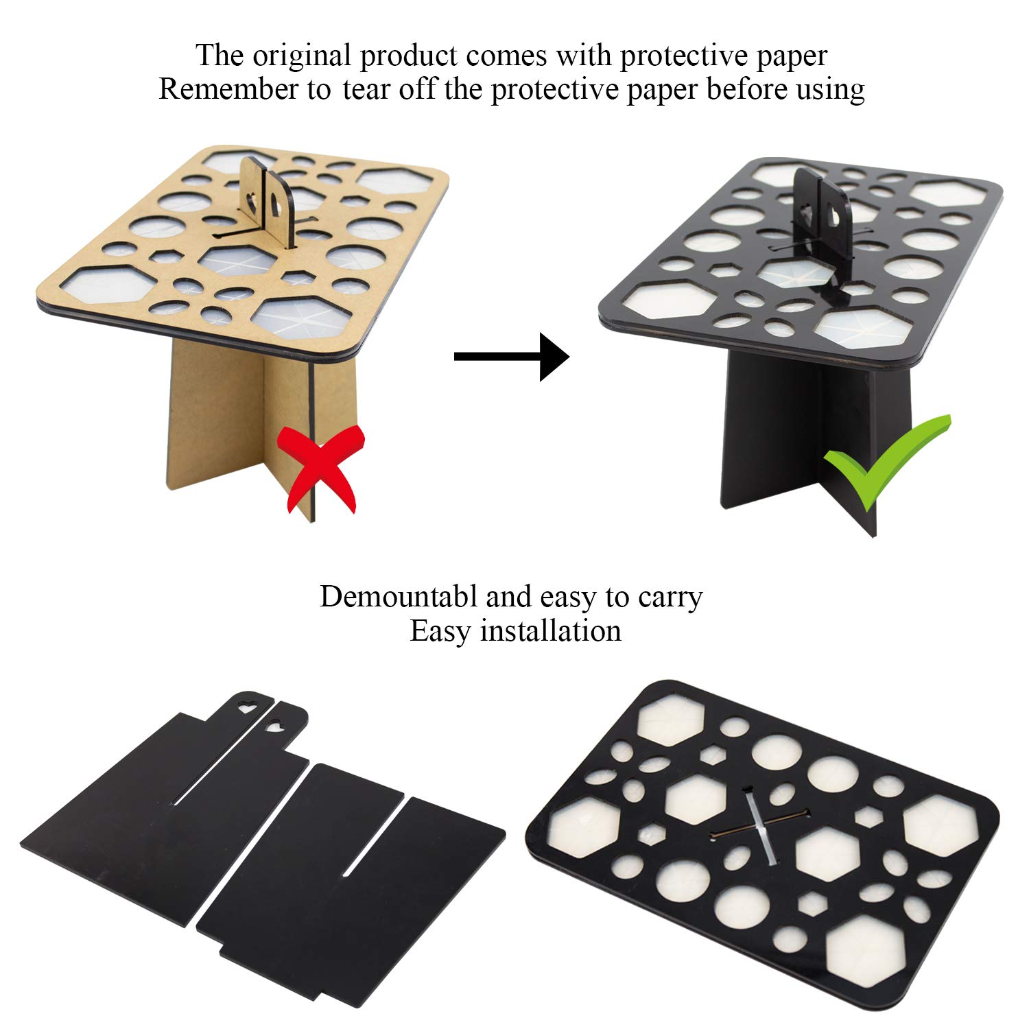 BEAKEY Makeup Brush Drying Rack & Makeup Brush Cleaner Egg, 28 Holes Makeup Brush Holder, Silicone Brush Cleaner - Black & Red: Beauty