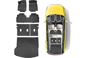 All Weather Floor Mats & Cargo Liner for 2026 2025 2024 Chevrolet Chevy Equinox EV (Non Fuel), Custom Fit 1st & 2nd Row with 