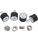 BOPOREAE 4 Pcs M8 30 x 20 mm Rubber Isolator Mounts