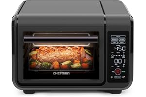 Chefman Air Fryer Toaster Oven Combo, Countertop Oven for Quick & Healthy Meals, Bake, Broil, Air Fr...
