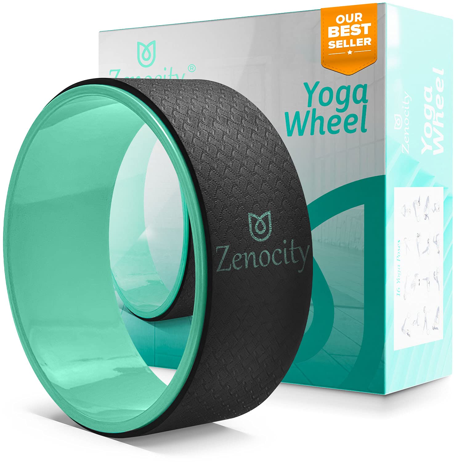 Photo 1 of Yoga Wheel 13 '',Yoga Back Roller,Yoga Wheel for Stretching and Back Pain Relief,Back Stretcher,Foam Roller,Best Balance Accessory for Stretching,Thick Padding for Comfort,Improve Flexibility