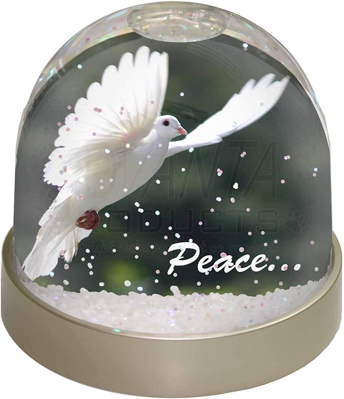 Advanta Group White ‘Peace’ Dove Snow Dome Globe Waterball Gift, Multi