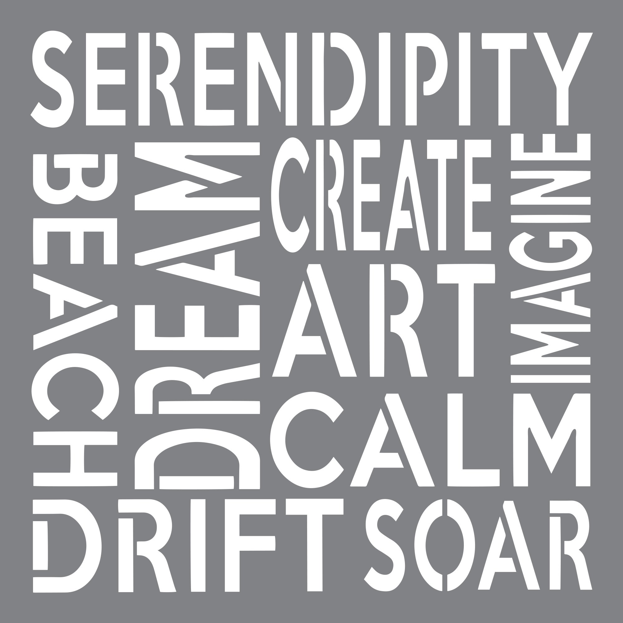 Andy Skinner Mixed Media Stencil x 8-inch-Serendipity