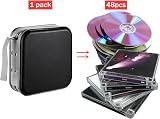 LIOVODE 48 Capacity CD/DVD/Blu-ray Wallet Organizer Case Black view 2