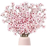 Ruidazon Artificial Cherry Blossom Branches, 12 Pcs Faux Silk Cherry Blossom Flowers Fake Spring Cherry Blossom Floral Stems for Vase Wedding Table Centerpieces Indoor Home Decor