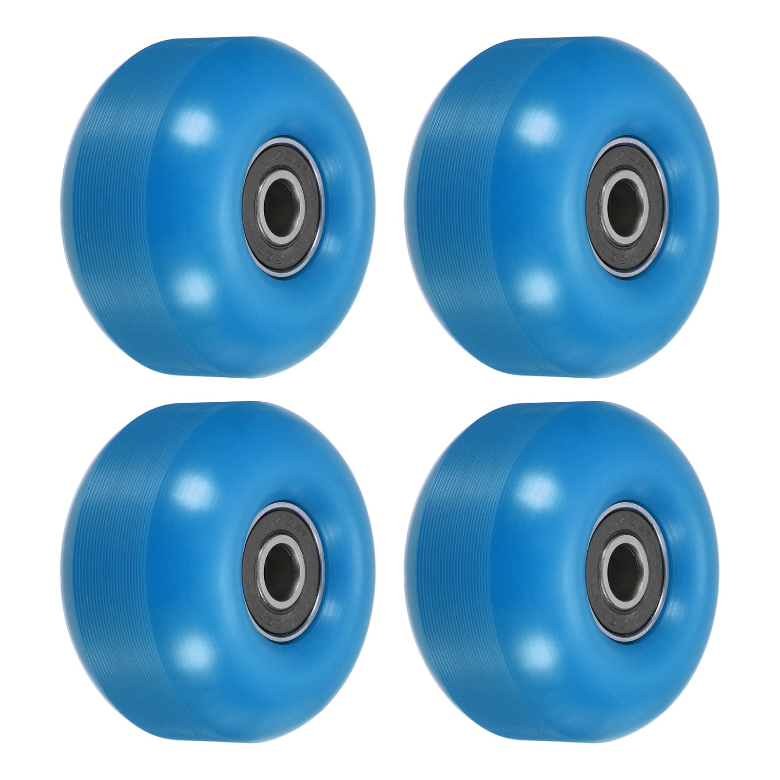PATIKIL 52mm Skateboard Wheels with Bearings, 4 Pack Street Wheels for Skateboards Cruiser Wheel Replacement 95A, Light Blue Black