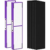 FLT5250PT True HEPA Replacement Filter C Pet, Compatible with Germ-Guardian AC5250PT, AC5000E, AC5300B, AC5350W, AC5350B, CDAP5500 Air Purifiers, 2 HEPA Filter and 6 Pre-Filters
