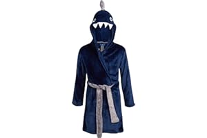 ONLY BOYS Bathrobe - Plush Fleece Bathrobe: Crocodiles, Sharks, Dinosaurs, Ninjas (6-14)