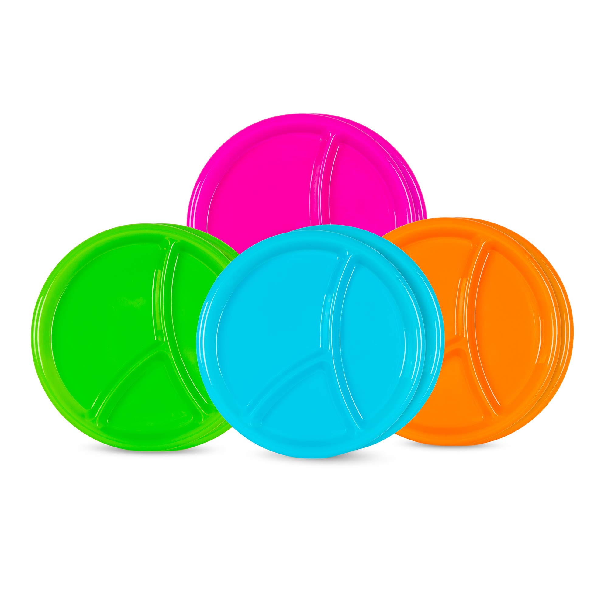 Amazon Reusable Purple Plastic Plates Set Of Divided Compartment