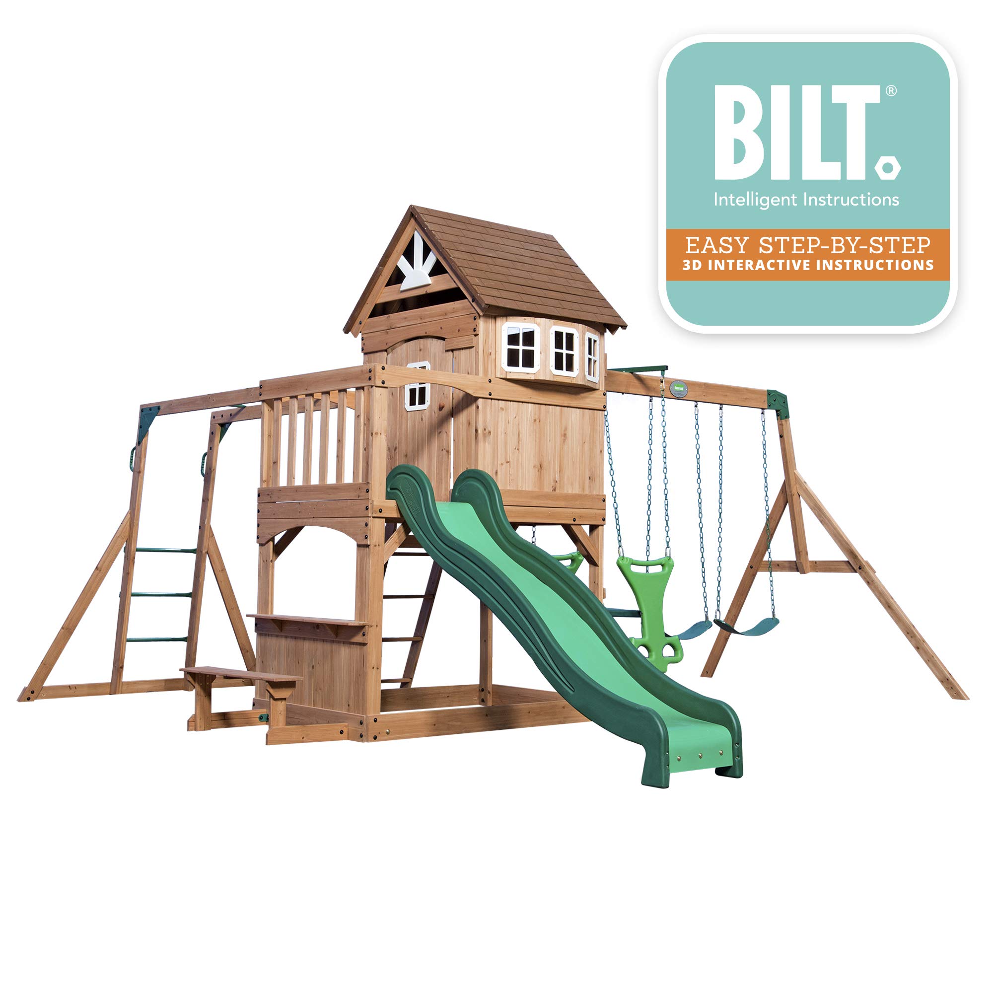 Backyard Discovery Montpelier All Cedar Wood Playset Swing Set Buy