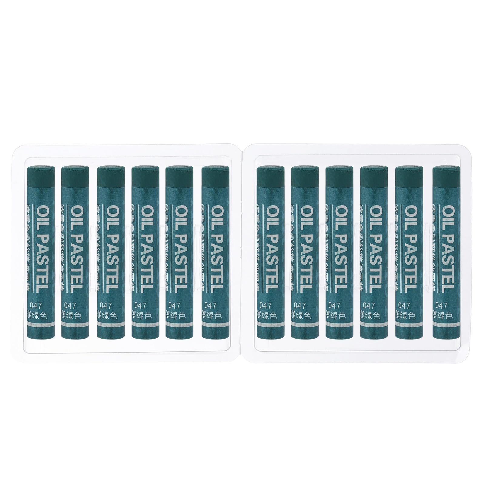 PATIKIL Dark Green Oil Pastels, 12Pcs Soft Oil Crayons Creamy Pastels Stick Art Supplies for Art Painting Drawing Blending Graffiti for Artists Beginners