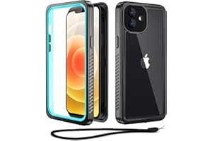 WIFORT for iPhone 12 Mini Waterproof Case - [Certified Water Proof & Military Protection] with [Built-in Screen Protector], Full Body Shockproof Phone Case Cover for iPhone 12 Mini 5.4" - Teal