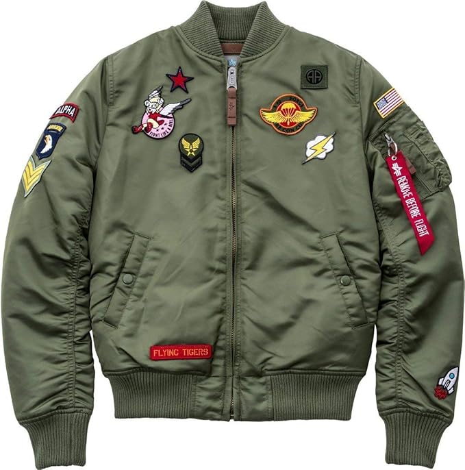 Alpha Industries MA-1 VF Patch Damen Jacke Oliv M