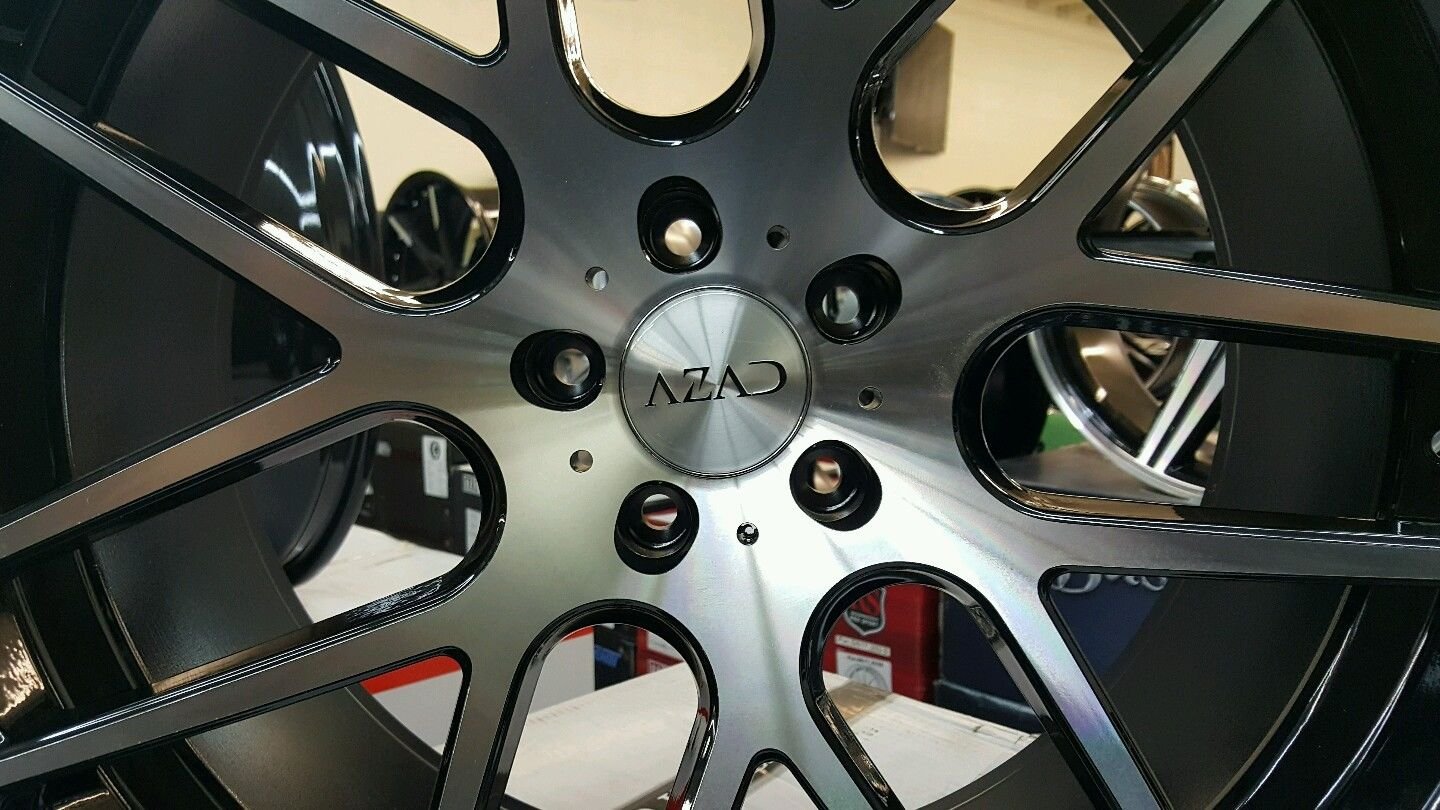 22" INCH STAGGERED AZAD AZ006 WHEELS RIMS & TIRES BMW CHEVY ASANTI
