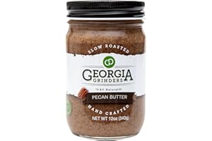 Georgia Grinders Pecan Butter Spread, Whole30 Approved, Non-GMO, Gluten Free, No Palm Oil, No Added Sugar, Paleo and Vegan Friendly, 12 Ounce (1 Pack)