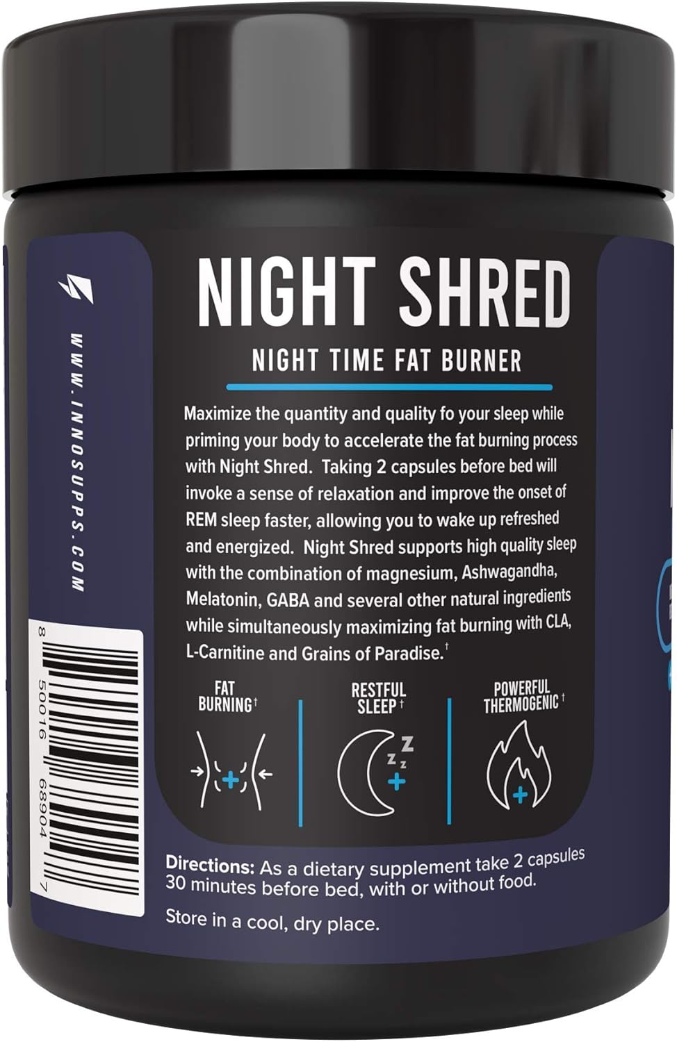 Inno Supps Night Shred - Natural Sleep Support and PM Burner: Health & Personal Care