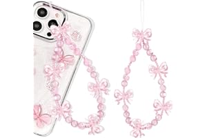 Neptniopllab Phone Charms Strap-Pink Bow Strawberry Cherry Charm Strap Universal Lanyard Wrist Chain String for Phone Case