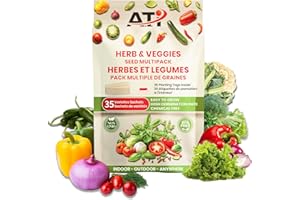 A.T.I 35 Variety Heirloom Vegetable & Herb Seed Pack – Approx. 6000 Non-GMO Seeds – Garden Seeds Kit – Outdoor, Indoor Plant 