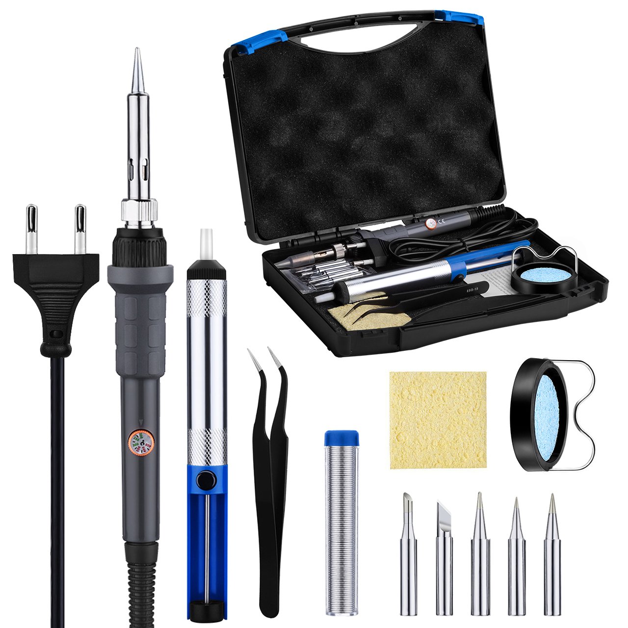 Soldador Electrónica de Estaño con Caja de Herramientas VicTsing V W Soldadores