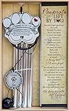 Pet Memorial Wind Chime - 18" Metal Casted Pawprint Wind Chime - A Beautiful Remembrance Gift for a Grieving Pet Owner…