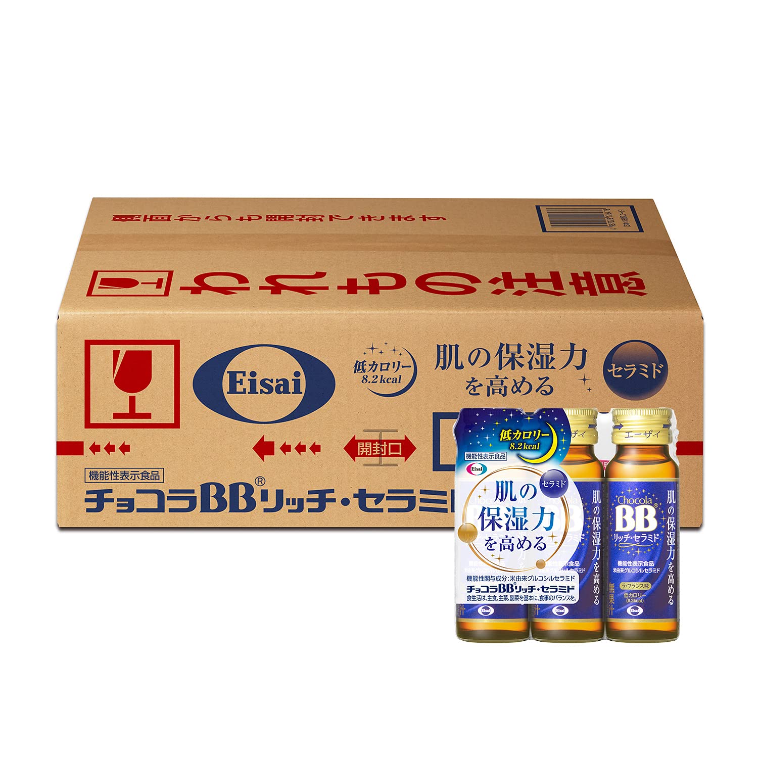 【ケース販売】 チョコラBB(機能性表示食品) リッチ・セラミド 50mLx3本x18パック の商品画像