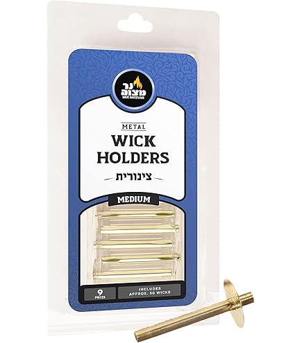 Ner Mitzvah - Set Di Guarnizioni In Gomma Sicura Per Menorah - Adatto Per Coppe Fino A 7 Pollici (20,3 Cm) + Pinzette