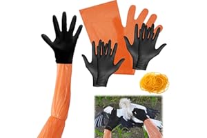 Asphodelia 40 PCS Field Dressing Deer Gutting Kit,Including Long Hunting Cleaning Gloves & Pair Black Short Field Dressing Gl