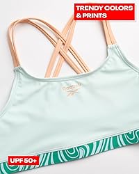 Reebok Girls' Rash Guard Set - 3 Piece UPF 50+ Long