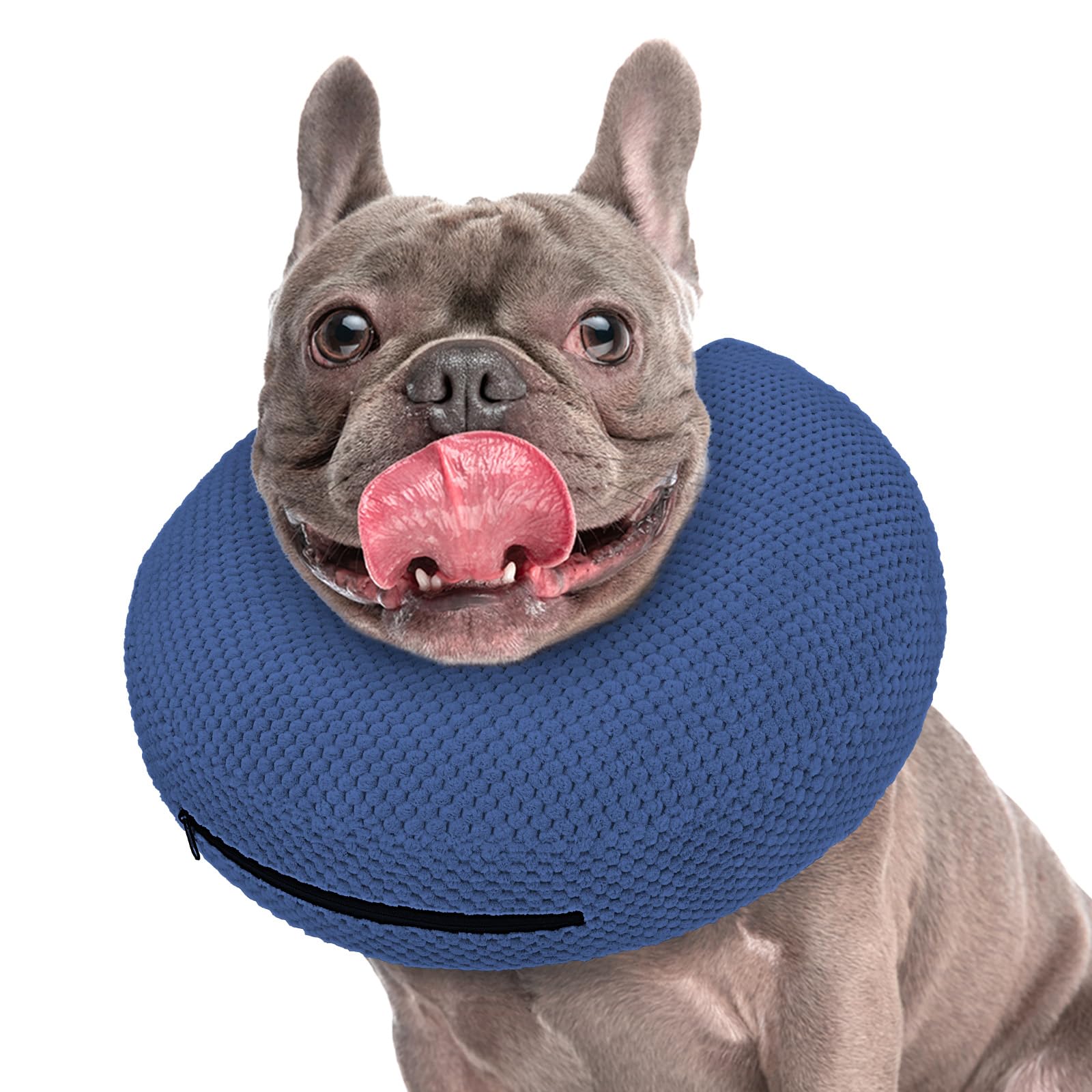 Photo 1 of Supet Inflatable Dog Cone Collar for Dogs to Stop Licking, Dog Donut Collar After Surgery, Soft Pet Cone for Small Medium Large Dogs