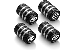 PARKTREE Metal Auto Tire Valve Stem Compatible with Toyota Avalon Camry Prius Avalon Corolla RAV4 HighlanderTrim Accessories 4pcs Black