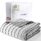 YnM Cooling Weighted Blanket for Adults, 20lbs Heavy Bed Throw Comforter with 100% PE Fabric, Ideal for Hot Sleepers or Summer Days(60x80 Inches for Queen/King Bed, 20 Pounds, Grey)
