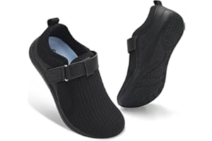 Spesoul Wide Womens Walking Shoes Adjustable Diabetic Shoes Breathable Zero Drop Barefoot Shoe Neuropathy Edema Nursing Shoe Wide Width Sneakers