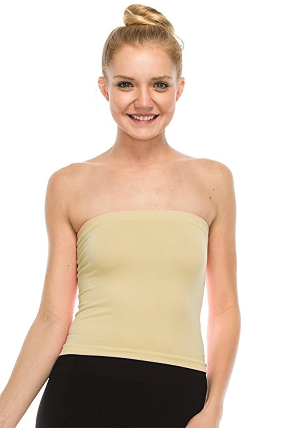 Buy Fashion Line Cotton Lycra Tube Top for Women (Beige) at Amazon.in