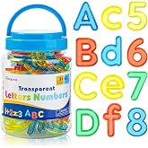 Odoorgames 66 Pcs Translucent Letters and Numbers - Light Table Toys | Learning Toys for Light Table Accessories and Manipulatives