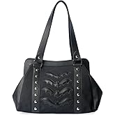 Lost Queen Gothic Night Wings Handbag Bat and Metal Stud Purse