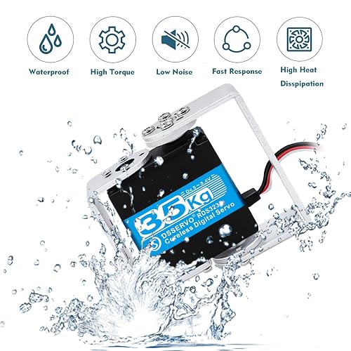 RDS3235SG 35KG Robot Servo - 8.4V Coreless Steel Gear Digital Servo (270°) For RC & Robotics